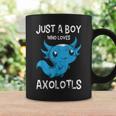 Animal Sólo Un Chico Que Ama Los Axolotls Salamandra Ajolote Taza de café Ideas de regalos