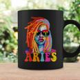 Aries Queen African American Loc'd Zodiac Sign Coffee Mug Gifts ideas