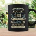 August 1981 40Th Birthday 40 Year Old Men Women Coffee Mug Gifts ideas