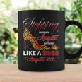 August Girl Stepping Into Birthday Like A Boss 15Th Leopard Coffee Mug Gifts ideas
