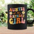 Auntie Of The Birthday Girl Niece Groovy Aunt Retro Theme Coffee Mug Gifts ideas