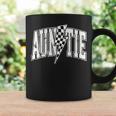 Auntie Hosting Race Car Pit Crew Checkered Birthday Party Coffee Mug Gifts ideas