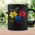 Autism Awareness Puzzle Periodic Table Elements Mom Dad Coffee Mug Gifts ideas