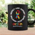 Autism Awareness Respect Love Support Acceptance Inclusion Coffee Mug Gifts ideas