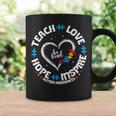 Autism Teach Love Inspire Hope Teacher Blue Autism Awareness Coffee Mug Gifts ideas