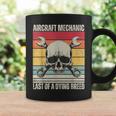 Aviation Mechanic Vintage Skull Vintage Aircraft Mechanic Coffee Mug Gifts ideas