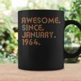 Awesome Since January 1964 Vintage 60Th Birthday Coffee Mug Gifts ideas