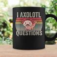 I Axolotl Preguntas Retroinatge Divertido Lindo Axolotl Taza de café Ideas de regalos