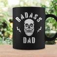 Badass Dad Cool Fathers Day Dad Skull Coffee Mug Gifts ideas