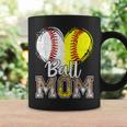 Ball Mom Heart Baseball Softball Mama 2024 Coffee Mug Gifts ideas