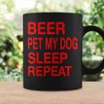 Beer Pet Dog Sleep Repeat Red LDogsLove Coffee Mug Gifts ideas