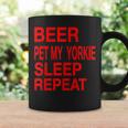 Beer Pet Yorkie Sleep Repeat Red LDogLove Coffee Mug Gifts ideas