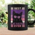 Best Cat Sister Ever Cat Lover Black Cat Themed Coffee Mug Gifts ideas