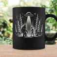 Bigfoot Meets Alien- Alien & Bigfoot Full Moon Sasquatch Ufo Coffee Mug Gifts ideas