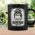 Bleached Messy Hair Bun Camouflage Birthday Squad Coffee Mug Gifts ideas