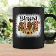 Blessed Aunt Bleached Cheetah Print Sunflowers Auntie Coffee Mug Gifts ideas