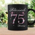 Blessed By God For 75 Years Old 75Th Birthday Party B-Day Coffee Mug Gifts ideas