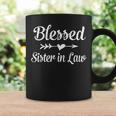Blessed Sister In Law Heart & Arrow Graphics Coffee Mug Gifts ideas