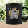 Boho Mystical Feathers Cat Moon Phases Cats Lovers Coffee Mug Gifts ideas