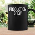 Bold Production Crew Text Print On Back Film Crew Coffee Mug Gifts ideas