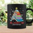 All Booked For Christmas Tree Lights Book Xmas Coffee Mug Gifts ideas