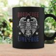 Born Free Live Free Eagle Wingspan Stamp Coffee Mug Gifts ideas