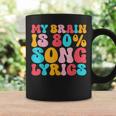My Brain Is 80 Percent Song Lyrics Quote Music Lover Coffee Mug Gifts ideas