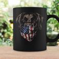 Brown Labrador In Patriotic Usa America Bandana Dog Coffee Mug Gifts ideas