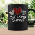 Buffalo Plaid One Loved Grandma Heart Valentine's Day Coffee Mug Gifts ideas