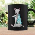 Bull Terrier Tattoos I Love Dad Sitting Father's Day Coffee Mug Gifts ideas