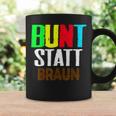 Bunt Statt Braun Tassen, Farbblock-Schrift Design, Schwarzes Tee Geschenkideen