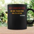 Buy A Man Eat Fish Joe Biden Vintage Colored Quote Coffee Mug Gifts ideas