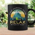 Camp Morning Wood Relax Pitch A Tent For Camper Backpacker Coffee Mug Gifts ideas