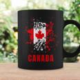 Canadá Retrointage Acuarelas Deporte Canadiense Bandera Taza de café Ideas de regalos