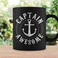 Captain Awesome Boating Sailing Anchor Nautical Coffee Mug Gifts ideas