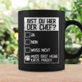 Cats Bist Du Hier Der Chef Mein Chef Ist Die Katze Chef Tassen Geschenkideen