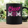 Cheer Mom Hot Pink Black Leopard Letters Cheer Pom Poms Coffee Mug Gifts ideas