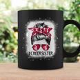 Cheer Sister Life Messy Bun Cheerleader Bleached Women Coffee Mug Gifts ideas