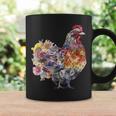 Chicken Aesthetic Flowers Cute Cottagecore Floral Chicken Coffee Mug Gifts ideas
