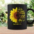 Christian I Can Do All Things Through Christ Bible Sunflower Coffee Mug Gifts ideas