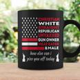 Christian White Straight Independence Day Memorial Day Pride Coffee Mug Gifts ideas