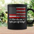 Christian White Straight Republician American Flag Coffee Mug Gifts ideas