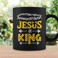 Christliches Tassen Jesus is King mit Dornenkrone Design, Glaubensbekenntnis Tee Geschenkideen