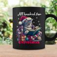 Christmas Cat Reading Book All Booked For Christmas Bookworm Coffee Mug Gifts ideas