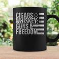 Cigars Whiskey Guns & Freedom Flag Coffee Mug Gifts ideas