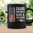 Cigars Whiskey Guns & Freedom Usa Flag 4Th Of July Back Coffee Mug Gifts ideas