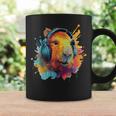 Colorful Capybara With Headphones Vintage Colorful Capybara Coffee Mug Gifts ideas