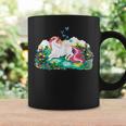 Colorful Unicorn Laying In A Flower Filled Field Coffee Mug Gifts ideas