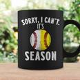 Cool Softball Mom Baseball Sorry I Can't Its Baseball Season Coffee Mug Gifts ideas