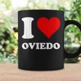 Corazón Rojo Me Encanta Oviedo Taza de café Ideas de regalos